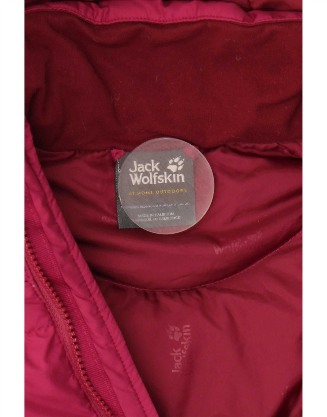 Jack Wolfskin Jachetă căptușită cu glugă pentru femei UK 8/10 Poliester roz mic