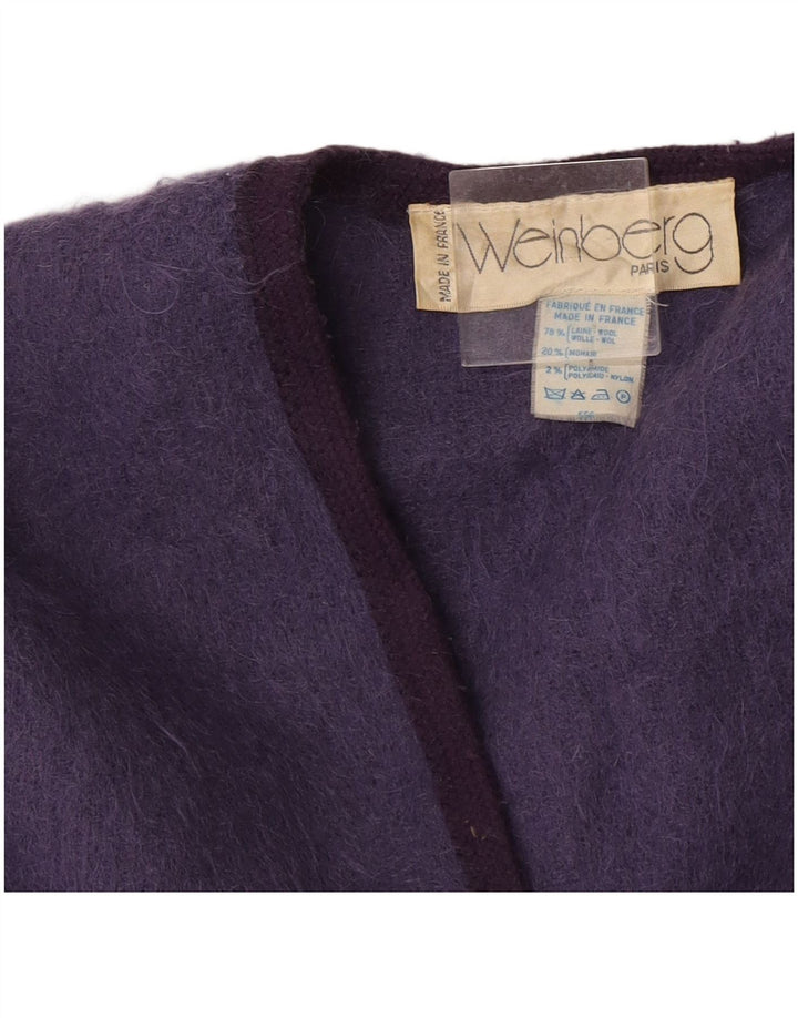 Poncho deschis pentru femei Weinberg UK 16 mare lână violet