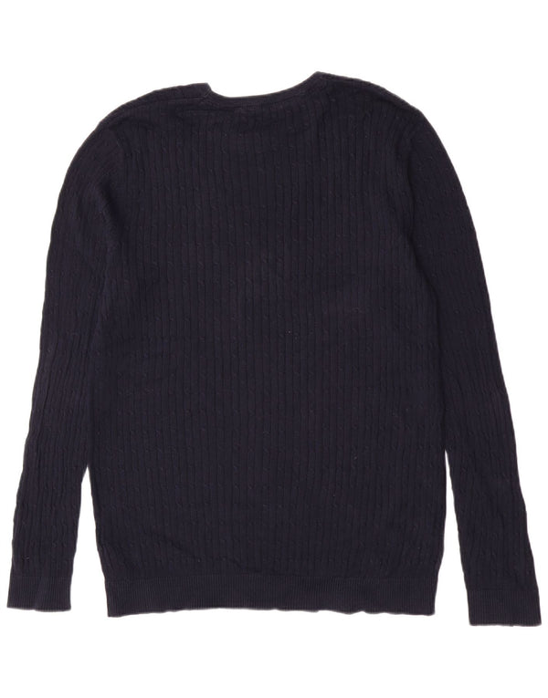 Pulover Jack & Jones pentru bărbați, slim fit, cu decolteu, bumbac bleumarin XL