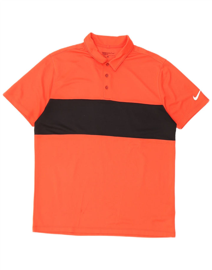 Tricou polo Nike pentru bărbați Dri Fit, mare, portocaliu, poliester