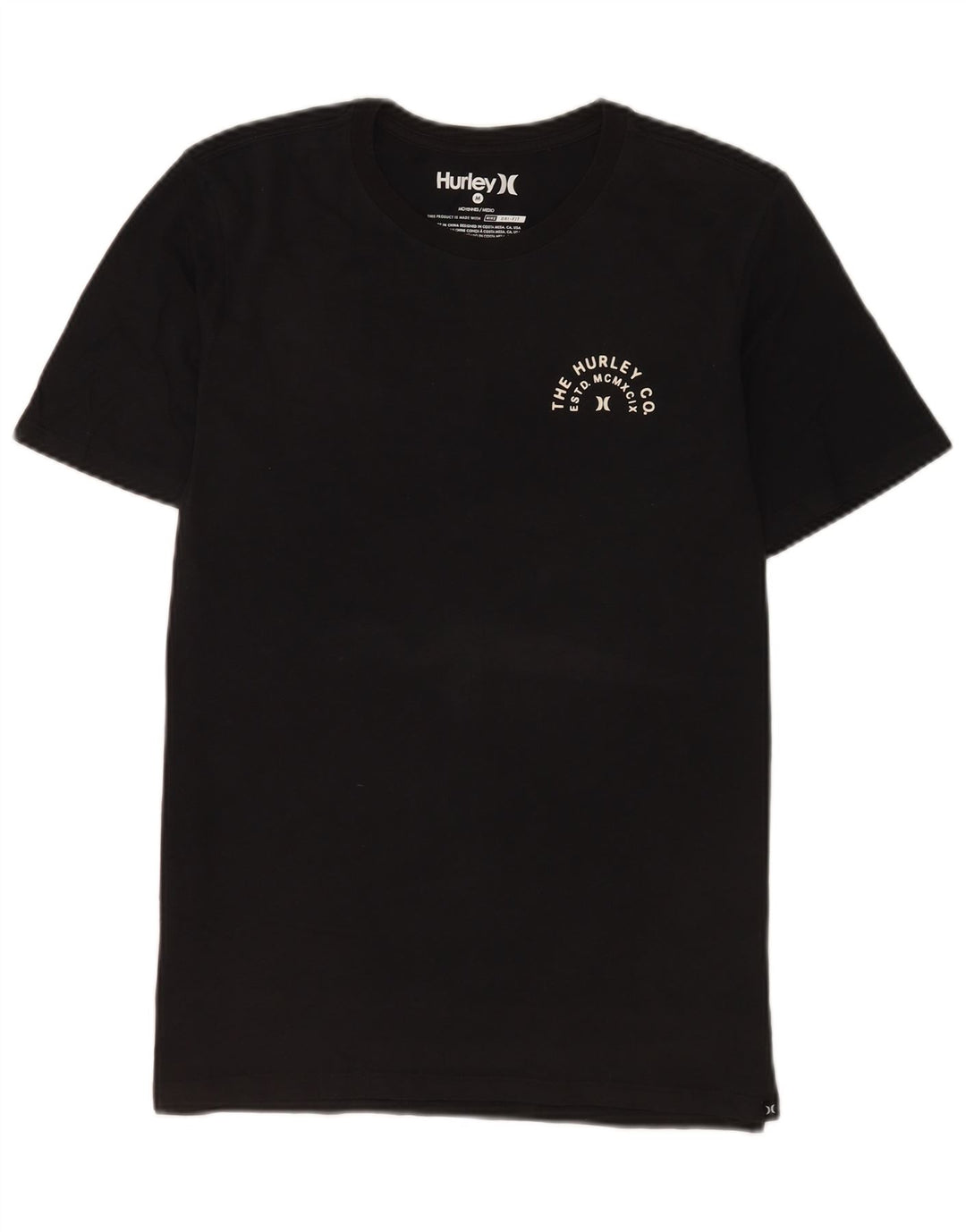 Tricou grafic pentru bărbați Hurley Top mediu negru bumbac
