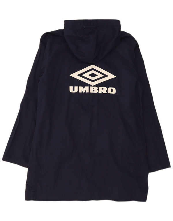 Jachetă parka cu glugă grafică Umbro pentru bărbați UK 40 mare, bumbac bleumarin