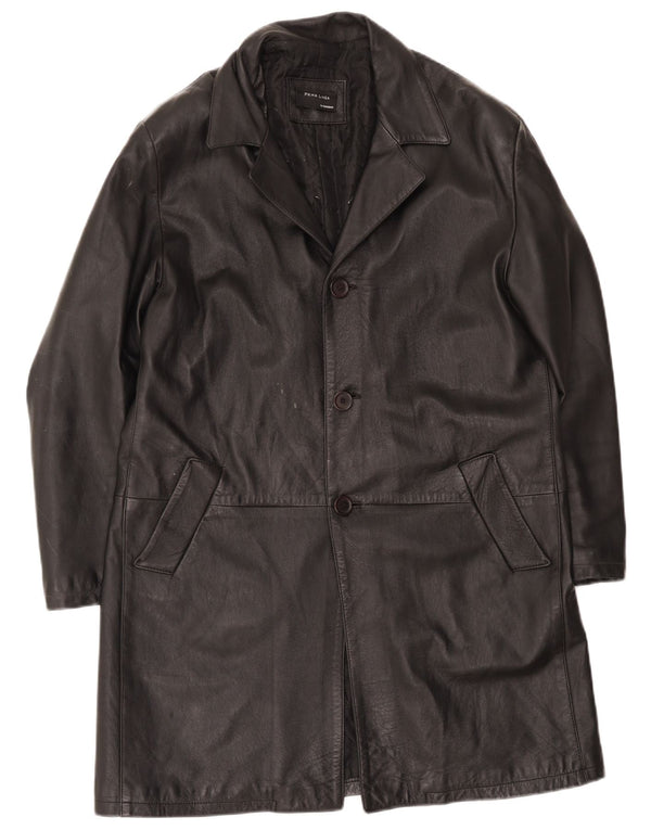 Palton din piele pentru bărbați Sorbino UK 44 2XL Negru
