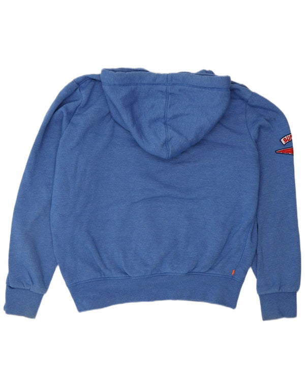 Pulover cu glugă grafic Superdry pentru bărbați, bumbac albastru 2XL