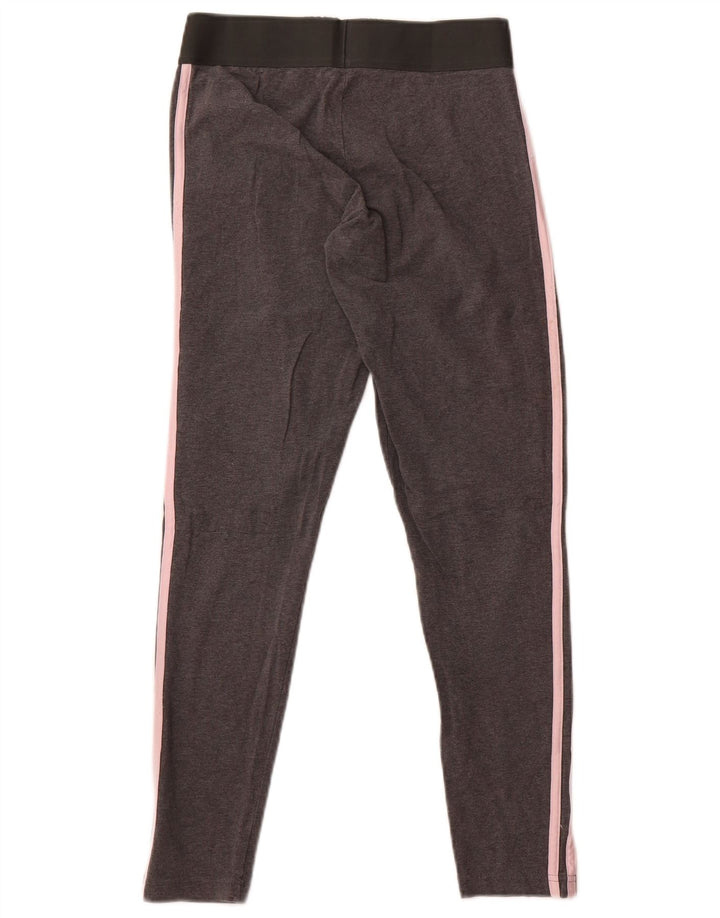 Leggings pentru femei Adidas UK 12, bumbac gri mediu