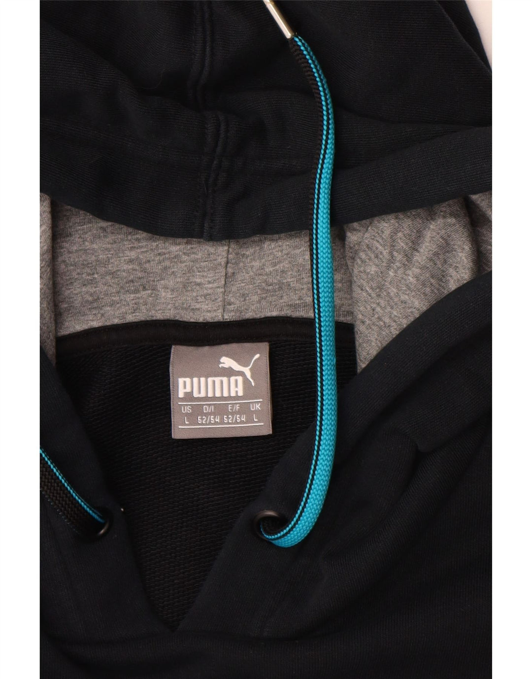 Pulover cu glugă grafic PUMA pentru bărbați, mare, negru, bumbac color bloc