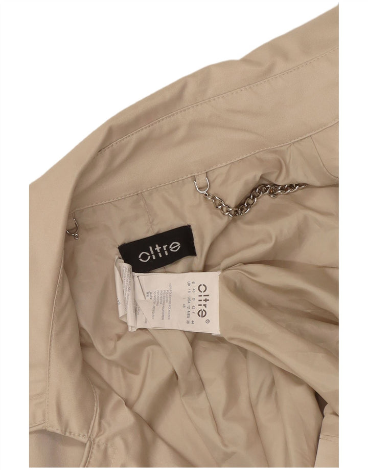 oltre Trench cu curea pentru femei UK 16 mare poliester bej