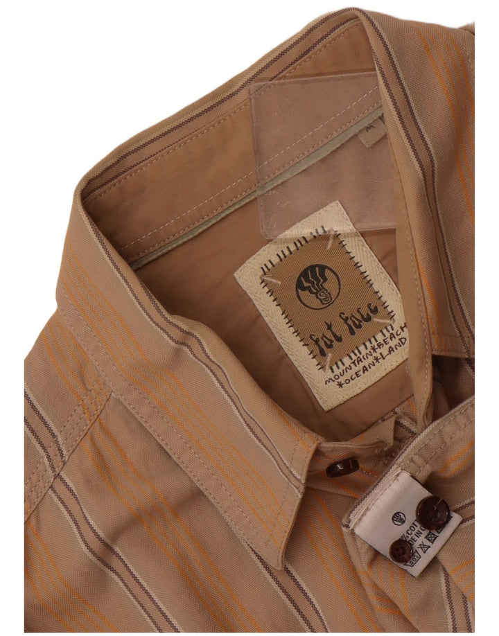 Cămașă pentru bărbați Fat Face, bumbac cu dungi medii, bej