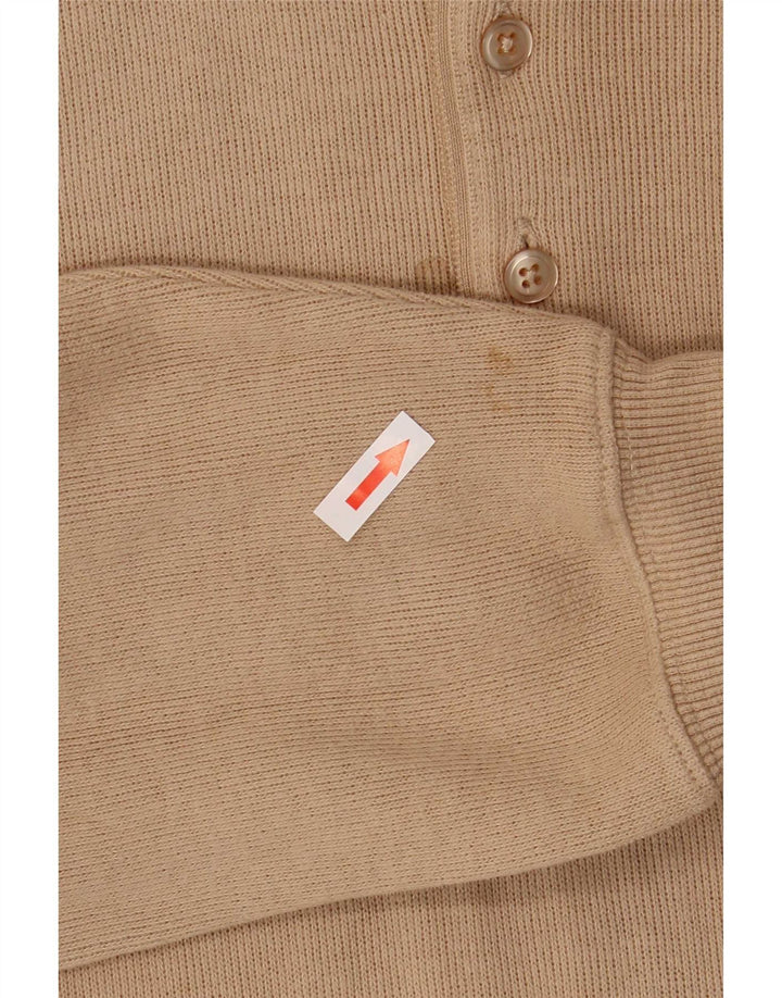 Pulover Gant pentru bărbați cu gât polo mare, bumbac, bej