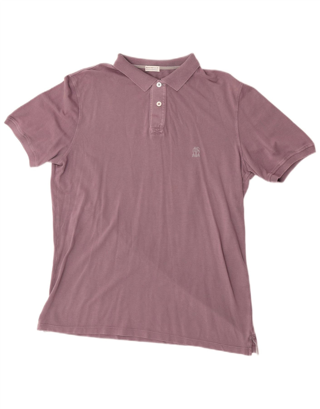 Brunello Cucinelli Tricou Polo XL Violet Bumbac Clasic
