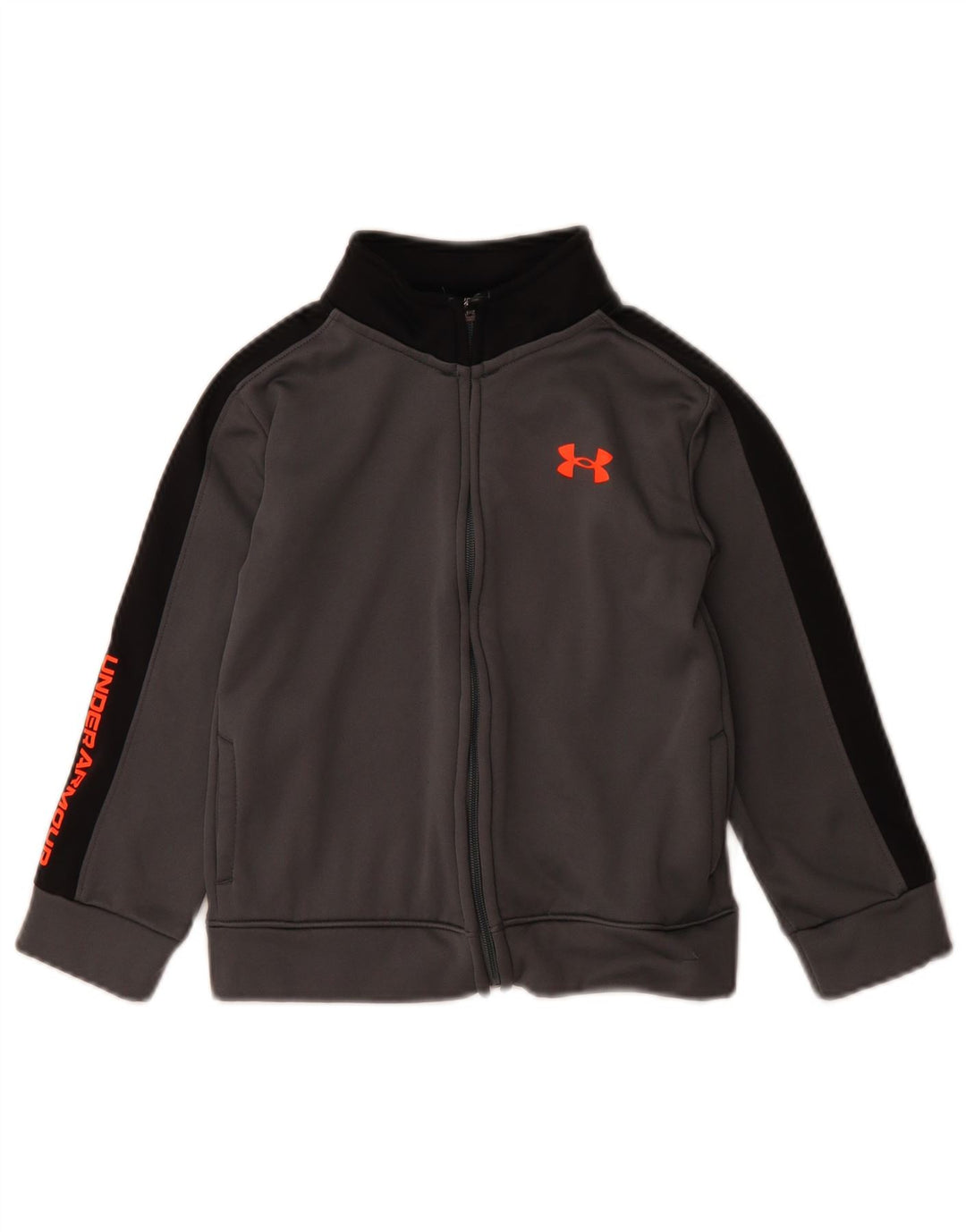 Jachetă de trening cu grafică Under Armour pentru băieți, 5-6 ani, gri Colorblock