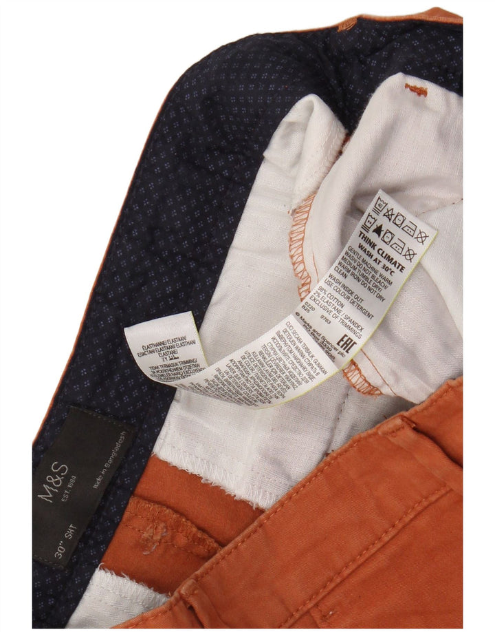 Pantaloni scurți chino pentru bărbați Marks & Spencer W30 bumbac portocaliu mediu