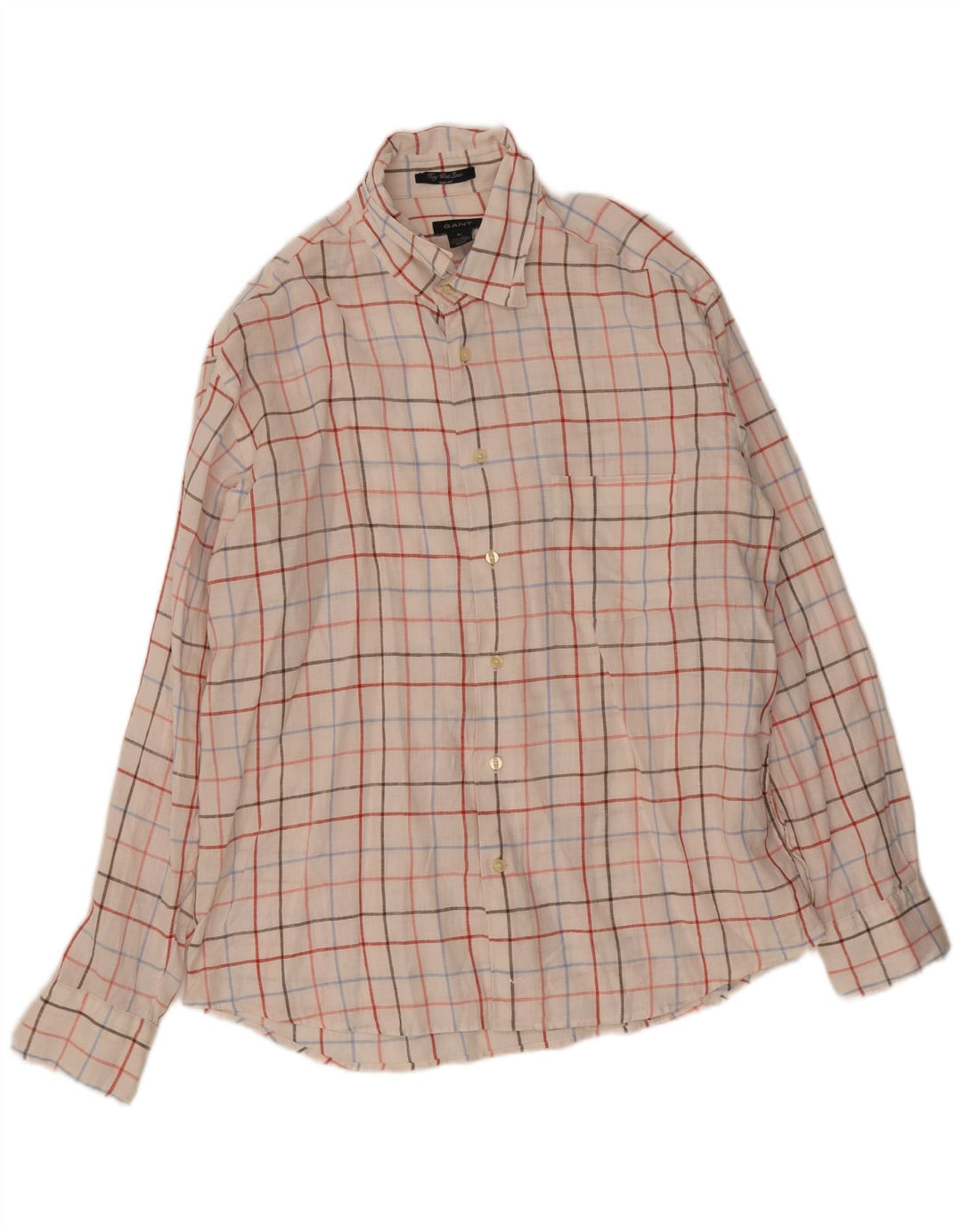 Cămașă pentru bărbați Gant Slim Fit XL, alb, in carouri
