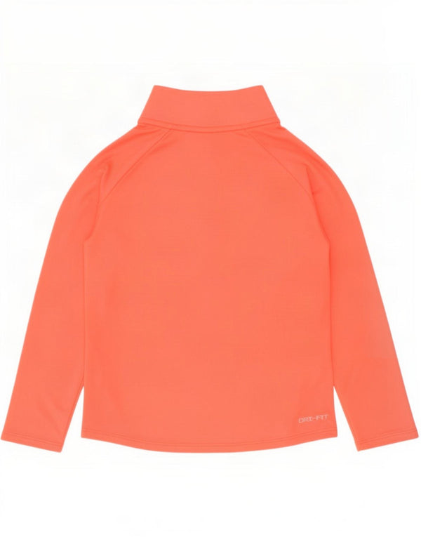 Trening pentru fete Dri Fit Zip Neck Pullover Top 6-7 ani mare portocaliu