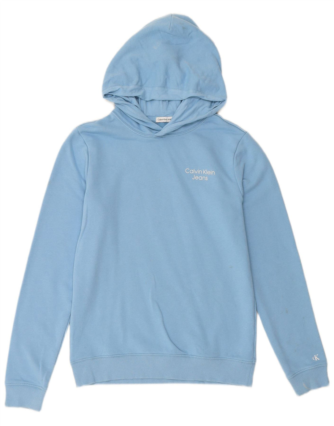 CALVIN KLEIN JEANS Pulover cu glugă pentru băieți 15-16 ani Bumbac albastru