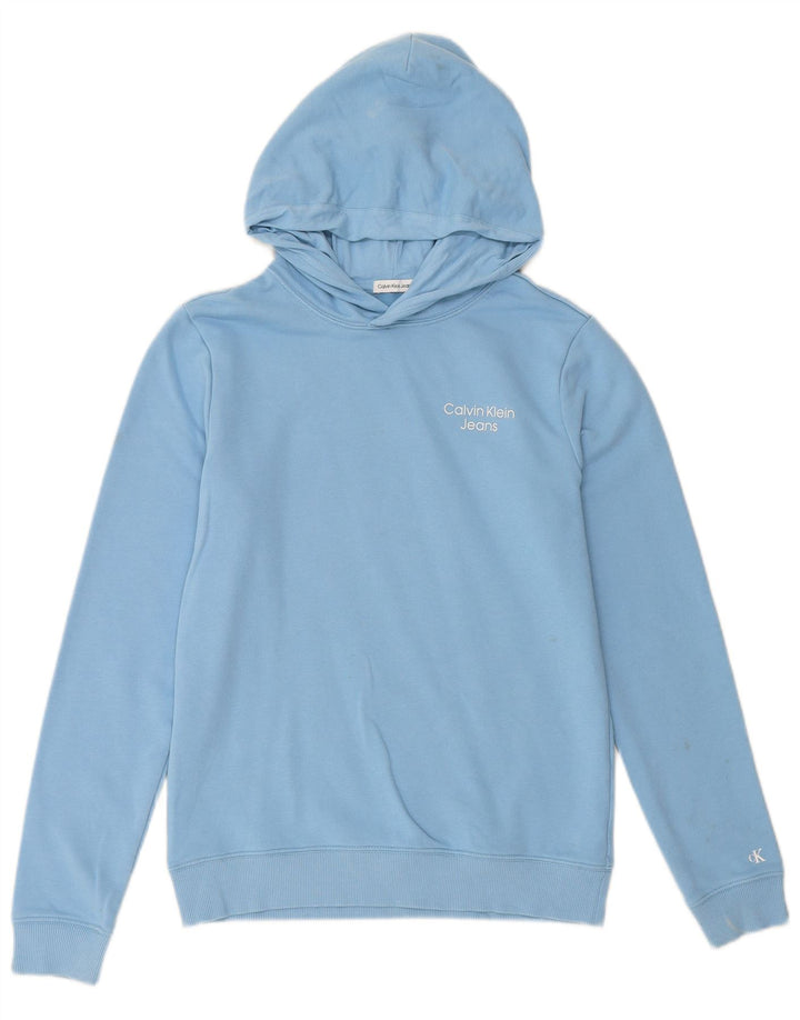 CALVIN KLEIN JEANS Pulover cu glugă pentru băieți 15-16 ani Bumbac albastru