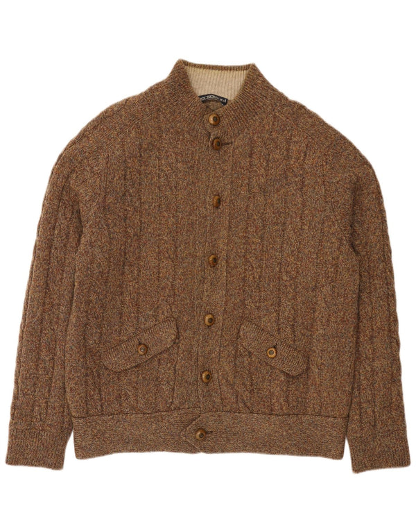 Pulover cardigan pentru bărbați Jeckerson, maro mare