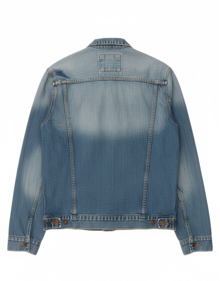 VINTAGE Mens Denim Jacket UK 40 Large Blue Cotton Vintage Vintage and Second-Hand Vintage from Messina Hembry 