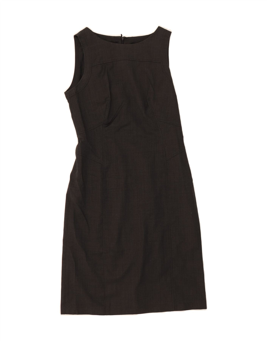 JIGSAW Womens Sleeveless Sheath Dress US 10 Large Grey Wool Vintage Jigsaw and Second-Hand Jigsaw from Messina Hembry 