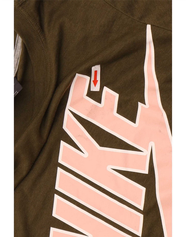 Tricou grafic Nike pentru femei Top UK 10 Small Kaki Poliester