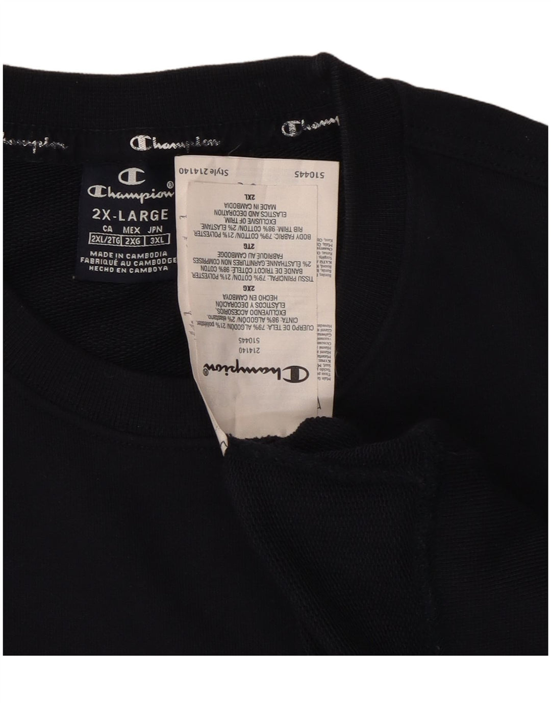 Pulover cu grafică pentru bărbați CHAMPION, 2XL, bumbac bleumarin