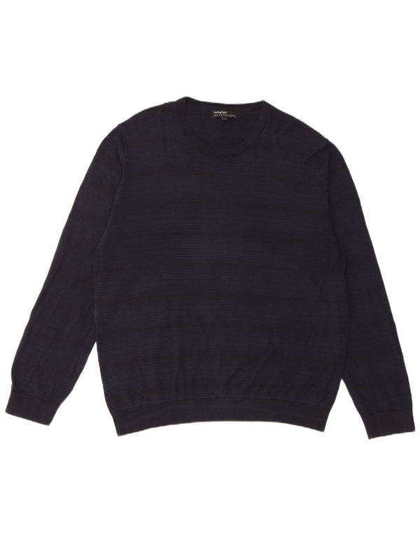 Pulover pentru bărbați Marks & Spencer Autograph cu decolteu rotund, mare, bleumarin