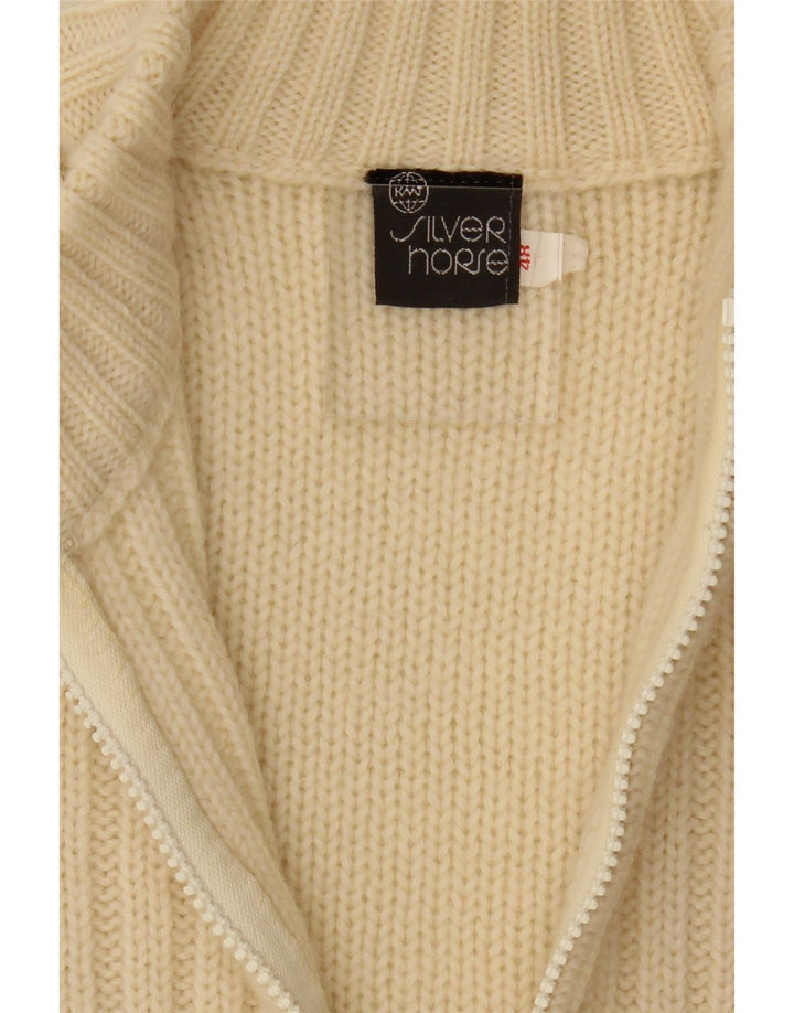 VINTAGE Womens Cardigan Sweater IT 48 XL Off White Wool Vintage Vintage and Second-Hand Vintage from Messina Hembry 