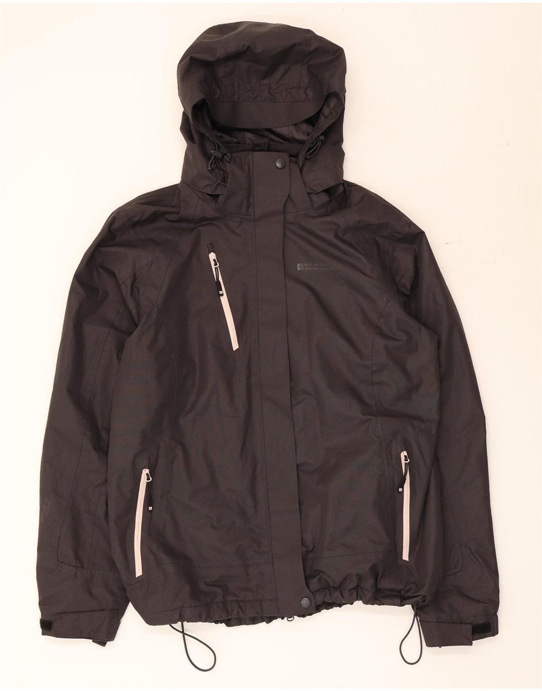 Jachetă de ploaie cu glugă pentru femei Mountain Warehouse UK 16 Poliester negru mare