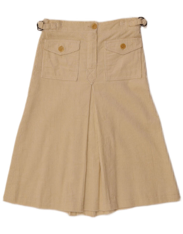 Fusta Vintage pentru femei din catifea W26 Small Off White