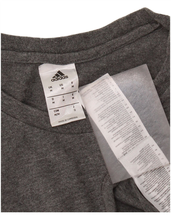 Tricou pentru bărbați ADIDAS Top din bumbac gri mediu