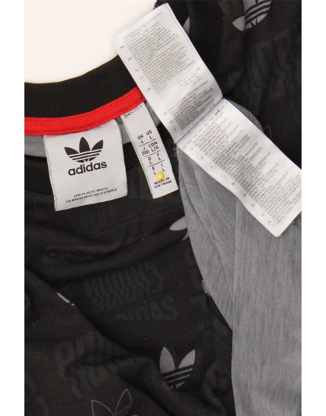 Tricou grafic pentru bărbați Adidas Top mare poliester negru