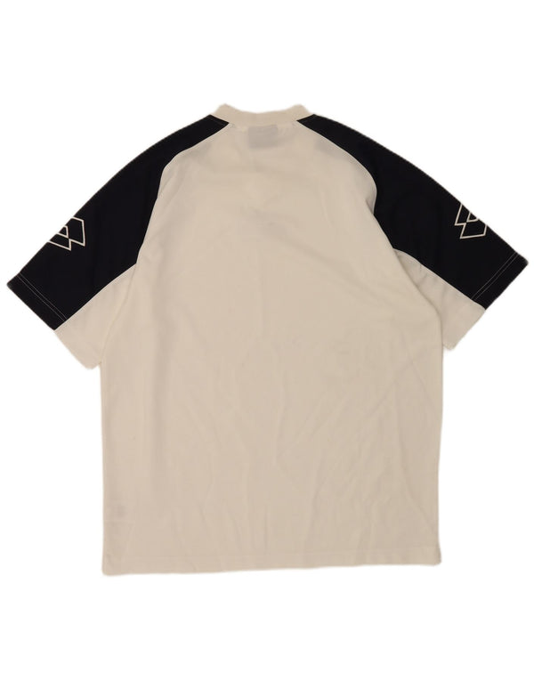 Tricou grafic pentru bărbați Lotto Top XL, alb, poliester color bloc