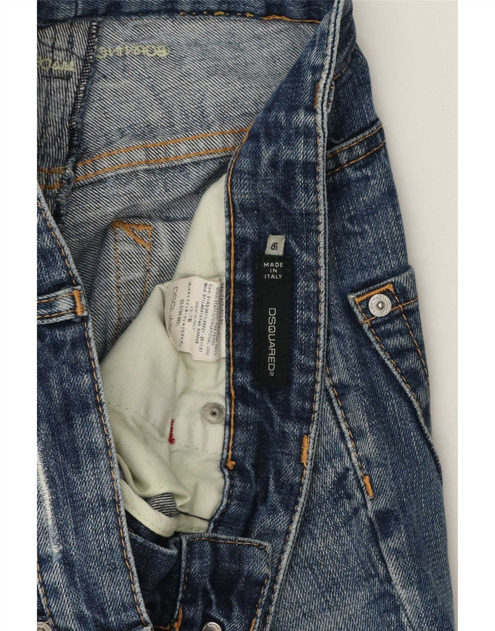 Dsquared blugi slim învechiți pentru bărbați IT 46 mici L32 L30 bumbac albastru