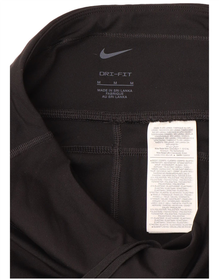 Leggings capri Nike Dri Fit pentru femei UK 14 Poliester mediu negru