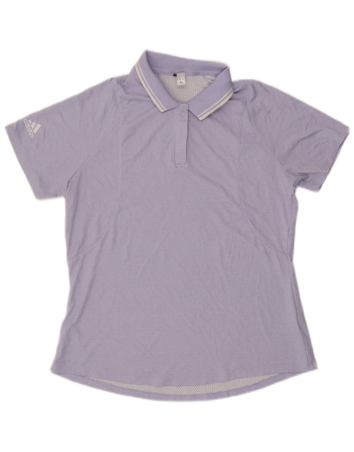 Tricou polo ADIDAS pentru femei UK 14 Poliester violet mare