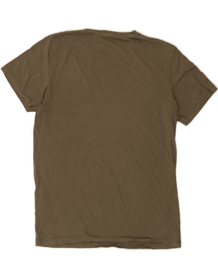 JACK & JONES Mens Regular Fit T-Shirt Top Large Khaki Cotton Vintage Jack & Jones and Second-Hand Jack & Jones from Messina Hembry 