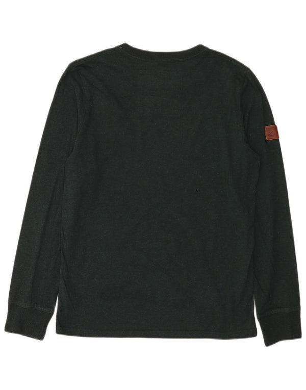 Top grafic pentru bărbați Superdry cu mânecă lungă XL, bumbac verde