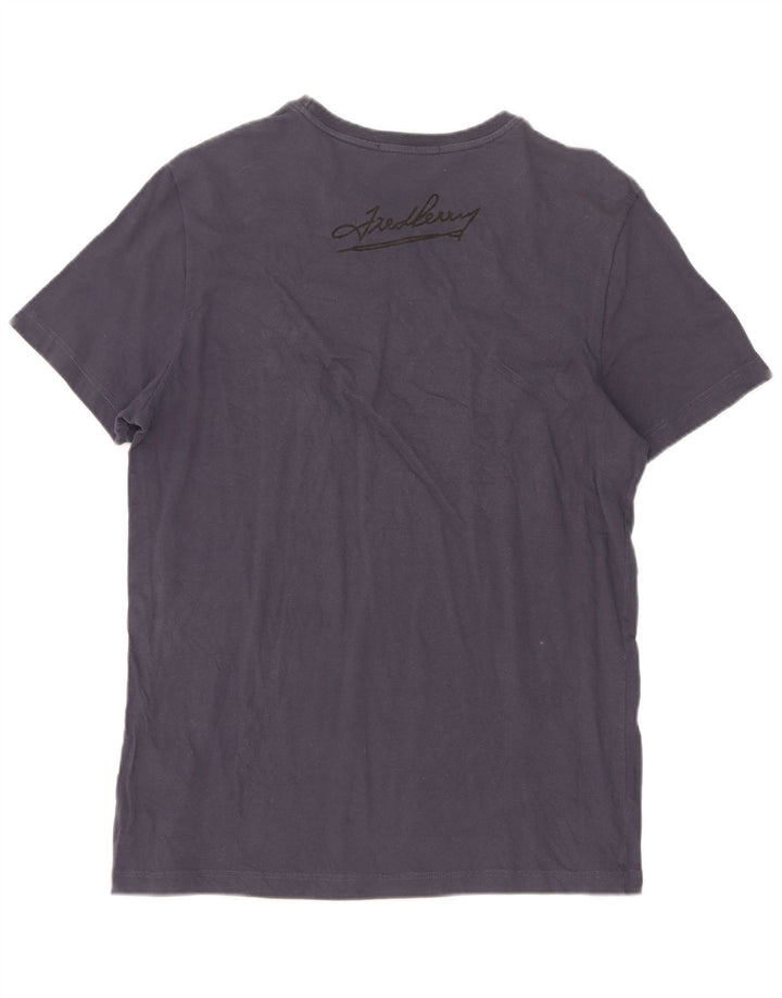 Tricou Fred Perry pentru bărbați Top mare din bumbac bleumarin