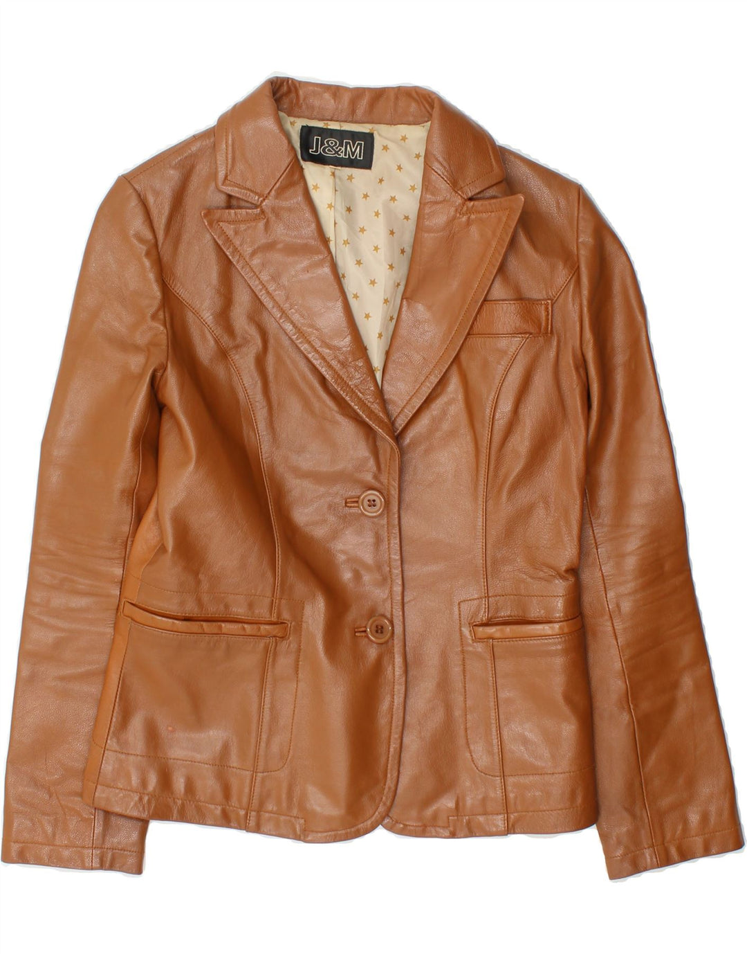 VINTAGE Womens Leather Jacket US 2 XS Brown Leather Vintage Vintage and Second-Hand Vintage from Messina Hembry 