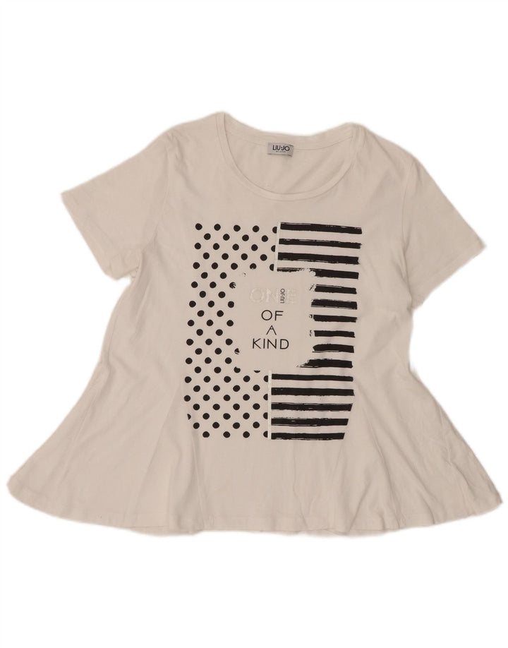 Bluză Liu Jo pentru femei Milano Graphic Top UK 12 Medium White