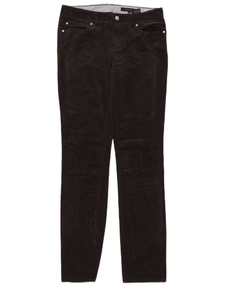TOMMY HILFIGER Pantaloni subțiri din velur pentru femei US 6 Medium W30 L32 gri