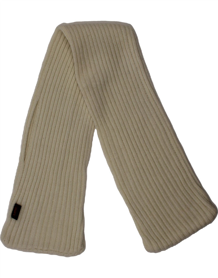 LEE Boys Knit Rectangle Scarf One Size White Wool Winter Vintage Lee and Second-Hand Lee from Messina Hembry 