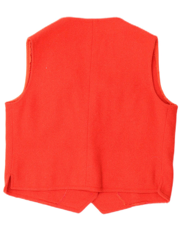 Vintage Womens Waistcoat UK 16 Large Red