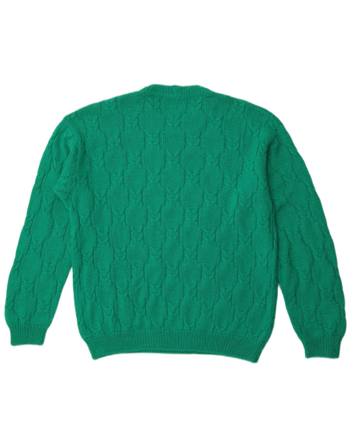 Pulover VINTAGE pentru bărbați cu decolteu XL, verde