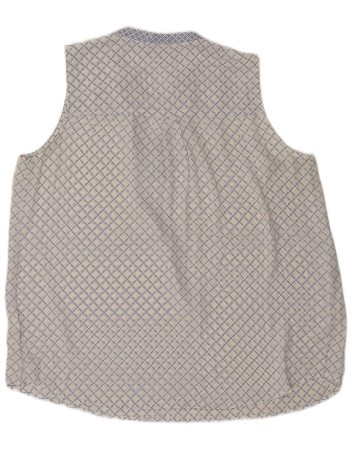 Bluză fără mâneci pentru femei Marks & Spencer UK 16 Large Blue Geometric