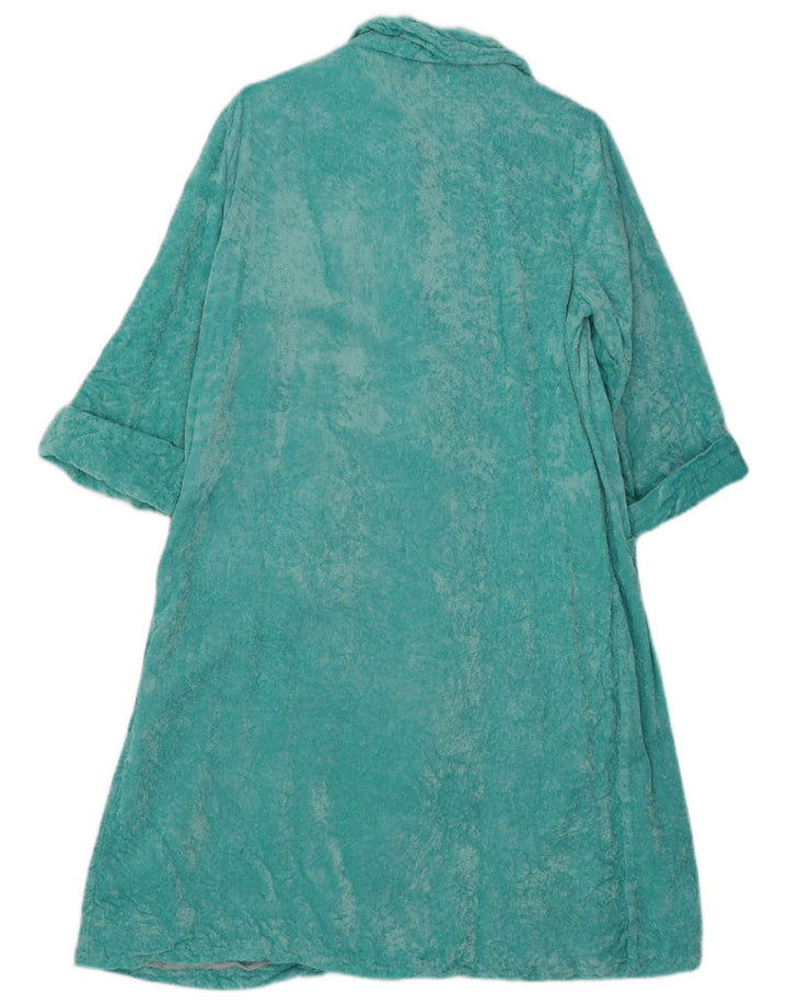 Rochie din velur vintage pentru femei UK 14 Medium Blue