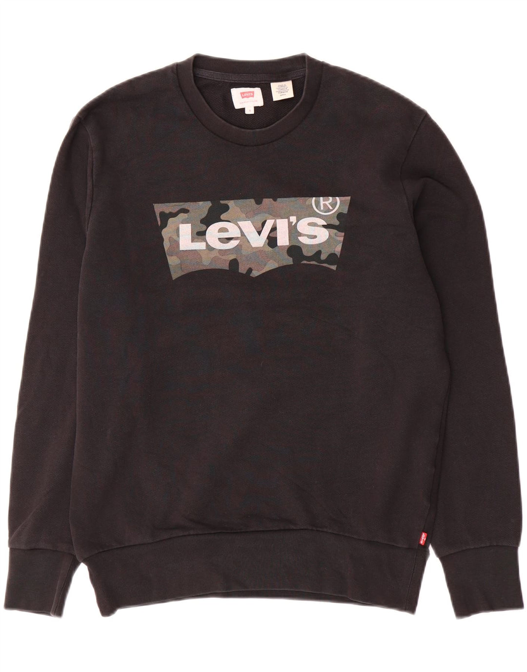 Levi's Pulover grafic pentru bărbați, bumbac mic, negru
