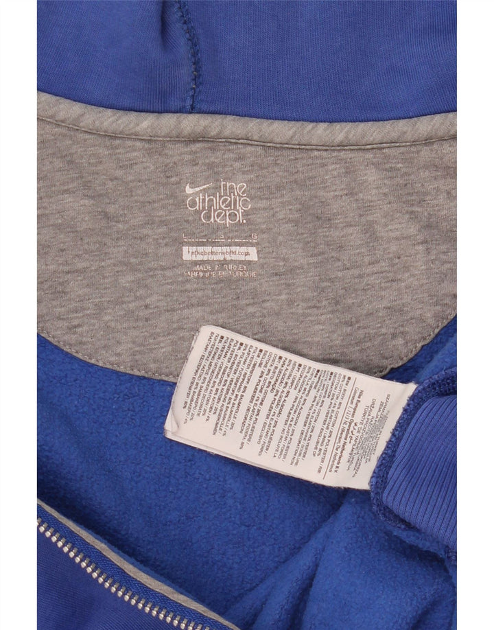 Pulover Nike pentru bărbați, cu fermoar, bumbac, mare, albastru