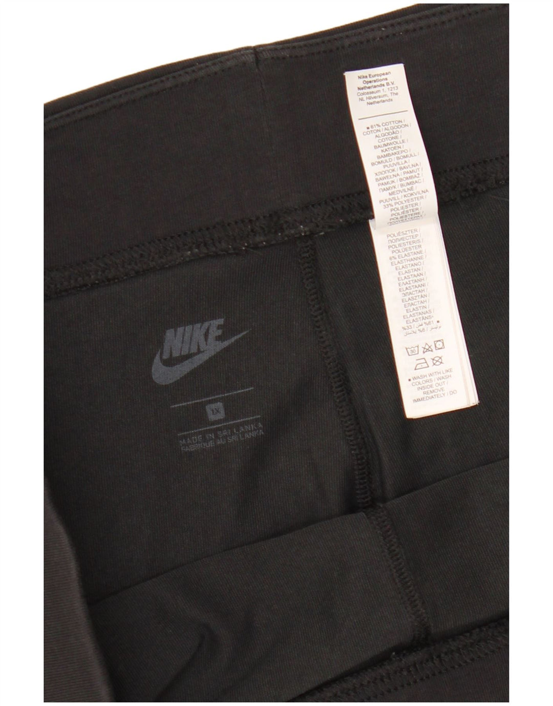Pantaloni scurti sport NIKE pentru femei UK 18 XL, bumbac negru