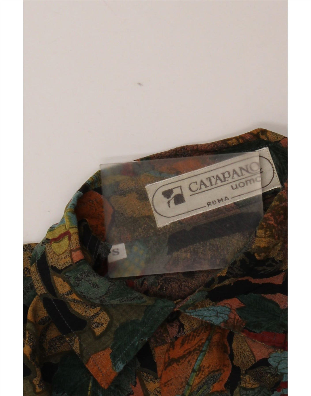 Cămașă cu mânecă scurtă cu model abstract pentru bărbați de epocă, mică, multicoloră